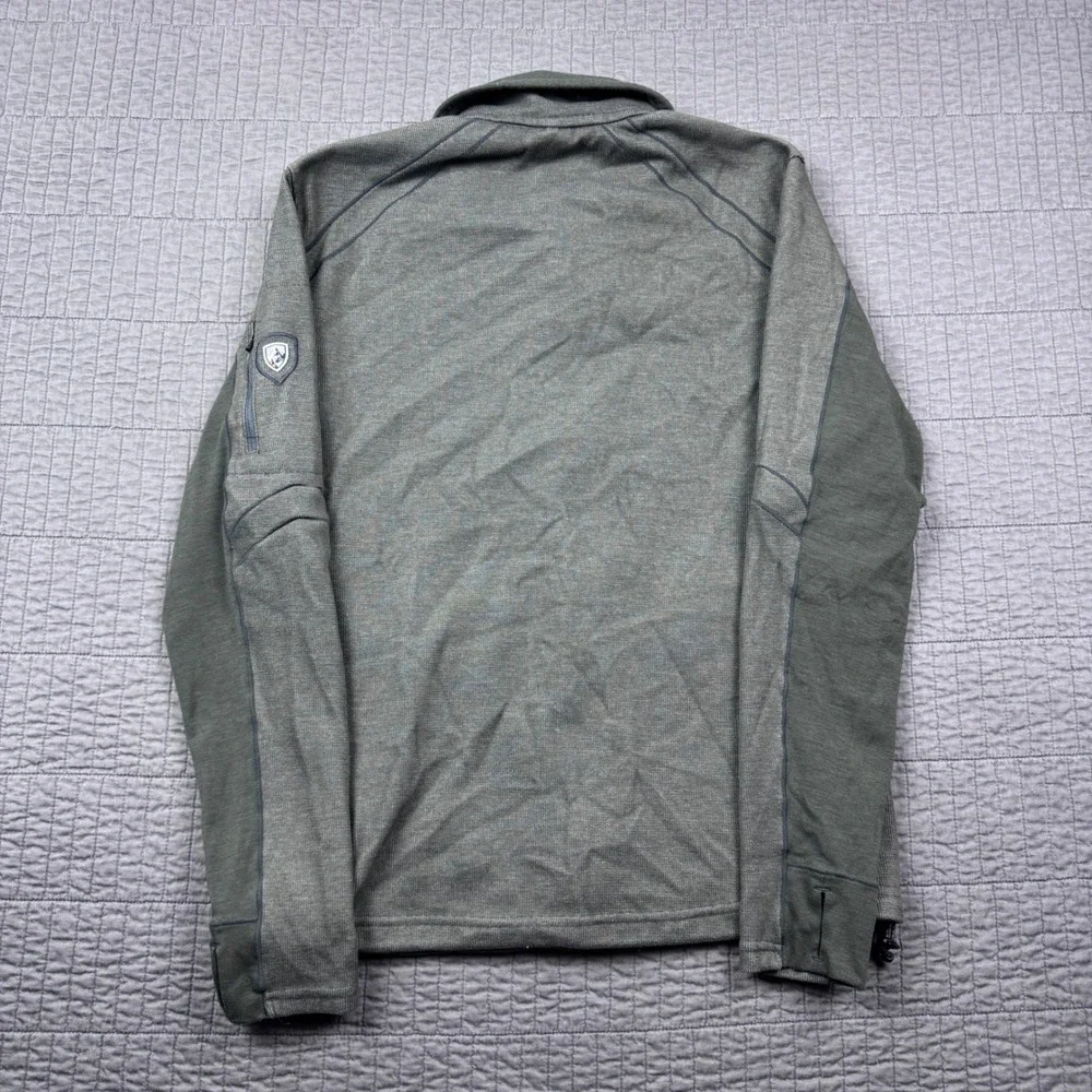 Kuhl Aktivator Zip Fleece Jacket Mens Medium Olive Green Outdoors Performance